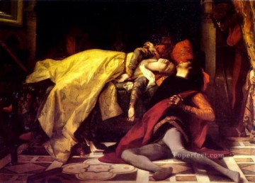  Paolo Canvas - The Death of Francesca de Rimini and Paolo Malatesta Academicism Alexandre Cabanel